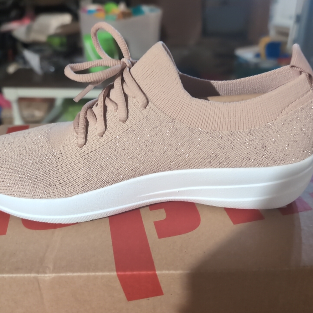 Fitflop Rose Gold Knit Sneakers